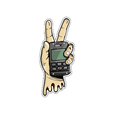 Peace Zombie Sticker by Detektorking