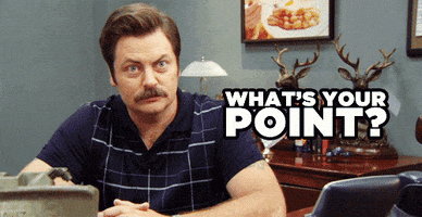parks and recreation whats your point GIF