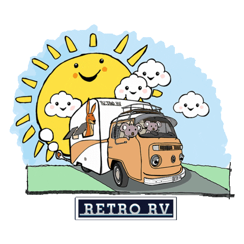 Camping Road Trip Sticker by KombiKeg