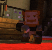 Staring Minecraft Story Mode GIF