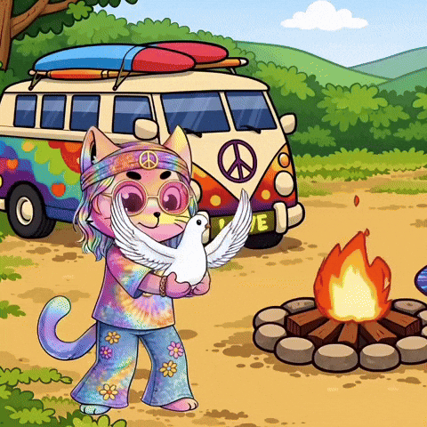 Peace 70S GIF by Hero Galaxy NFT