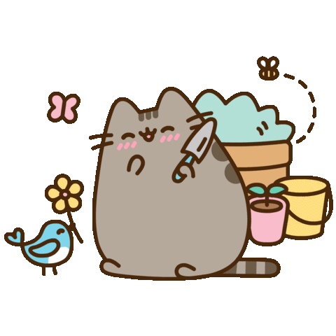 Flower Spring Sticker by Pusheen for iOS & Android | GIPHY