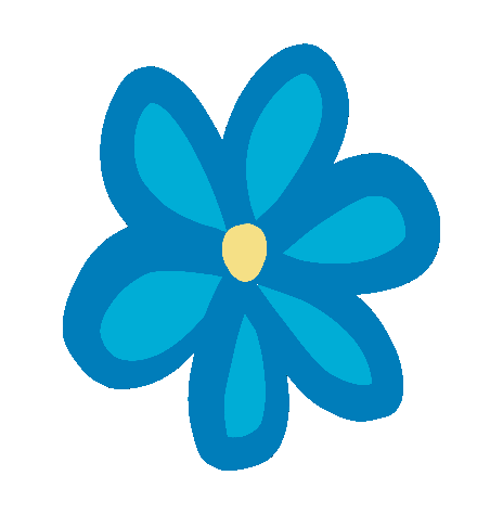 Sky Blue Flower Sticker by Jewish Community Project Downtown