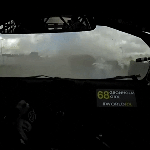 Driving Broken Glass GIF by World RX - FIA World Rallycross Championship