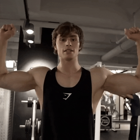 flex muscles GIF by Gymshark