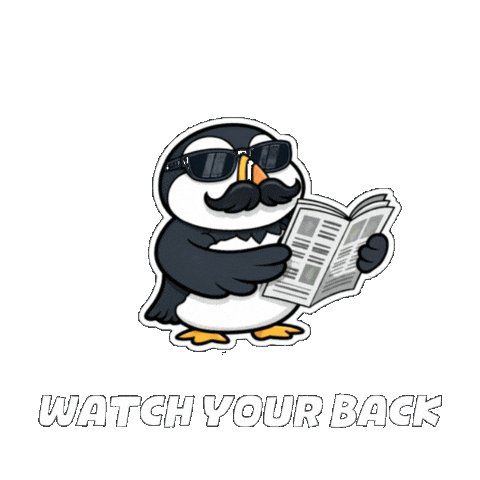 Suspicious Mascot Sticker by Puffins