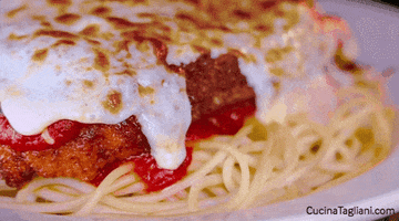 cucinatagliani italian food mozzarella melting cheese chicken parmesan GIF