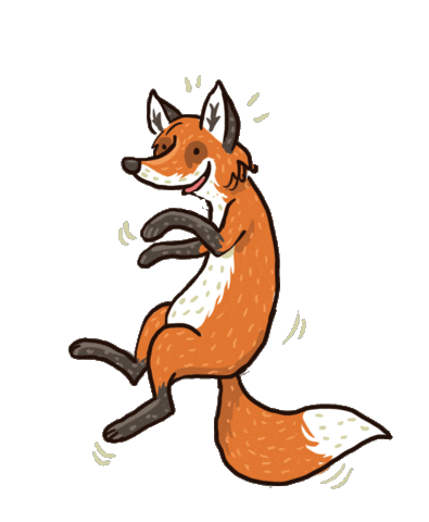 Happy Fox Sticker by Carlsen Kinderbuch