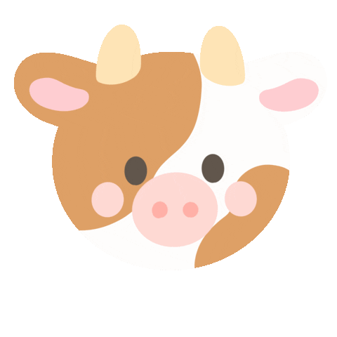 Brown Cow Sticker