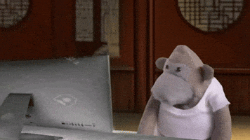Monkey Laptop GIF