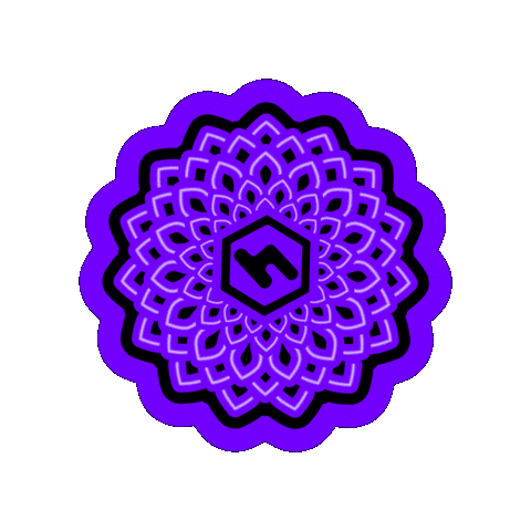 Neon Mandala Sticker by HoneyGrove
