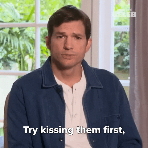 Ashton Kutcher Kiss GIF by BuzzFeed