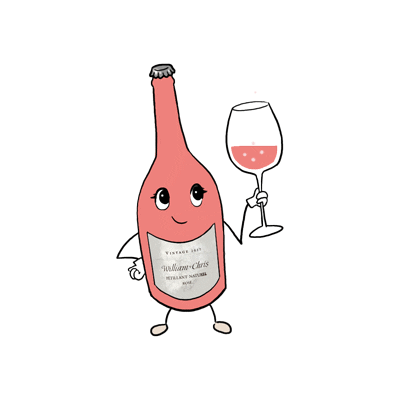 Sparkling Wine Rose Sticker by William Chris Vineyards