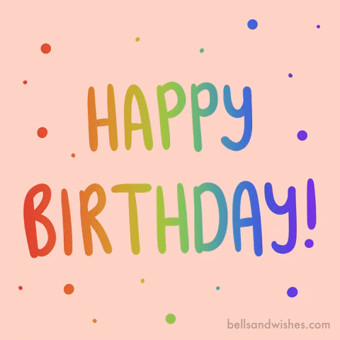 Happy Birthday Rainbow GIF by Bells and Wishes - Find & Share on GIPHY