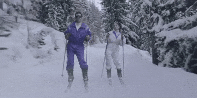 Ariana Grande Ski GIF by Jimmy Fallon
