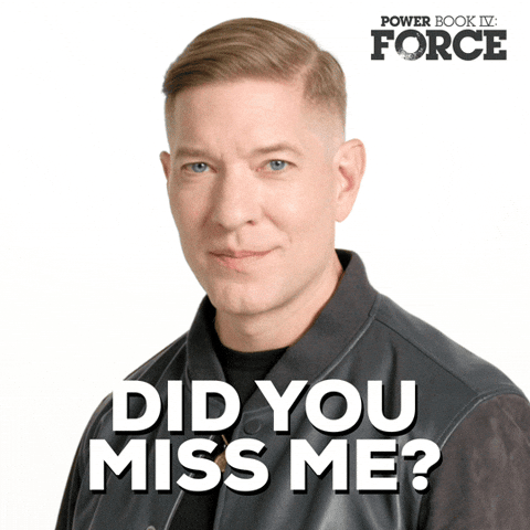 Sponsored gif. Tommy Egan from the Starz television show “Power Book IV: Force” arches one eyebrow suggestively and smirks. Text reads, “Did you miss me?”