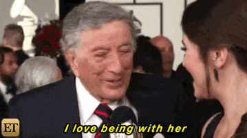 i love being with her tony bennett GIF by Entertainment Tonight