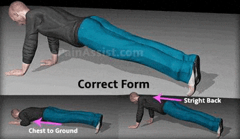 tabata workout for beginners push-ups exercise GIF by ePainAssist