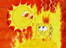 Blazing Heat Wave GIF by SpongeBob SquarePants