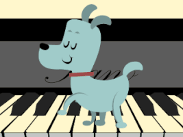 Dog Piano GIF