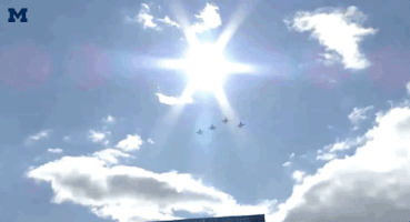 College Football Flyover GIF by Michigan Athletics