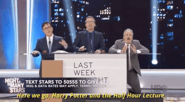Stephen Colbert Harry Potter And The Half Hour Lecture GIF by Night of Too Many Stars HBO