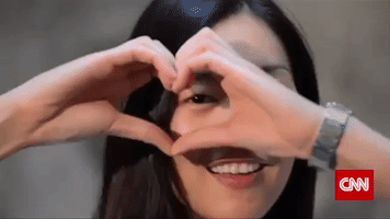 i love you hearts chinese model super model chinese beauty GIF