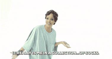 it really is me in a collection of socks GIF by Rihanna X Stance