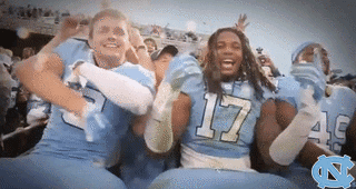 Celebrate Carolina Football GIF by UNC Tar Heels