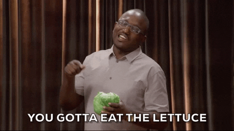 The Eric Andre Show hannibal buress salad the eric andre show greens GIF