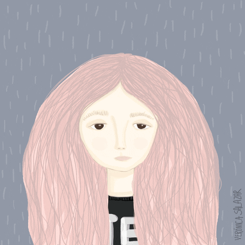 sad rain GIF by Verónica Salazar