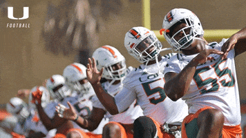 Stretching College Sports GIF by Miami Hurricanes