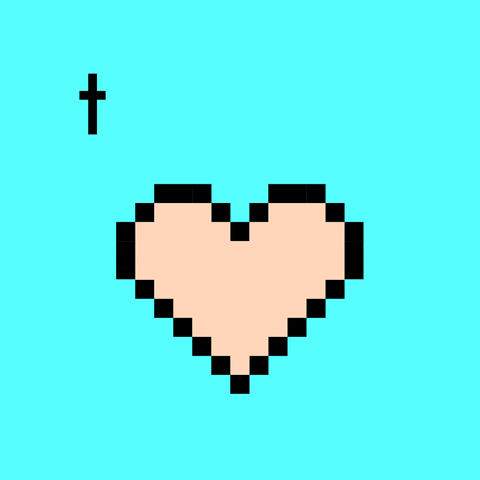 summerbreak love cute heart pixel GIF