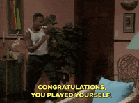 GIF version., Congratulations, You Played Yourself