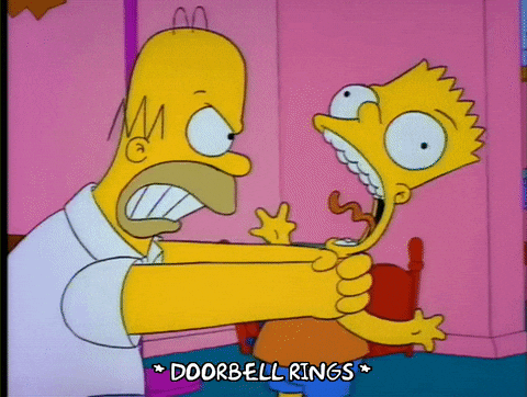 Strangling Season 4 Gif By The Simpsons Find Share On Giphy