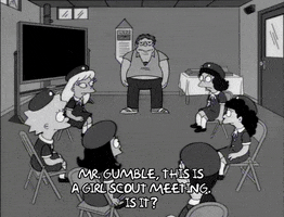 Black And White Meeting GIF by The Simpsons