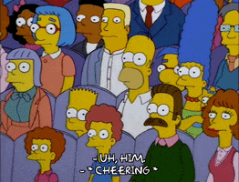 homer simpson clapping GIF