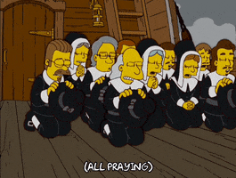 Praying Episode 18 GIF by The Simpsons