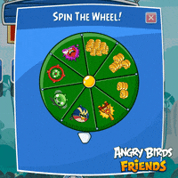 spin the wheel power ups GIF by Angry Birds
