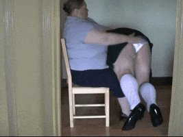 charlottelouisemeadow mummy spanks over the knee GIF