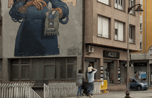 street art girl GIF by A. L. Crego