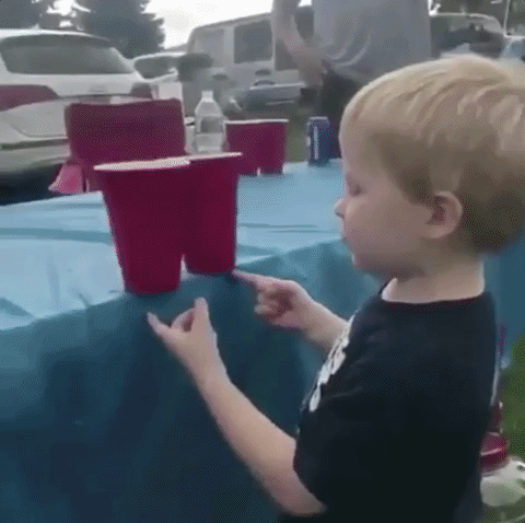 flip cup start them young GIF