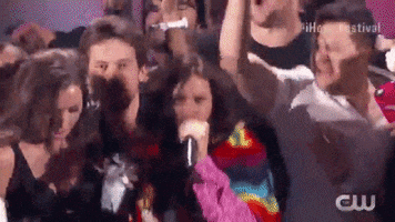 crowd jumping GIF by iHeartRadio