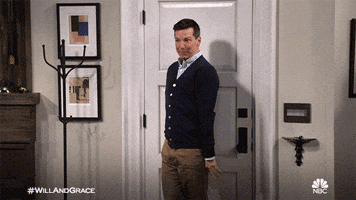 fanning jack mcfarland GIF by Will & Grace