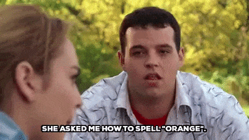 mean girls she asked me how to spell orange GIF
