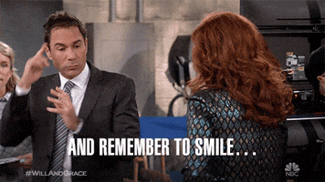 will and grace smile GIF by NBC