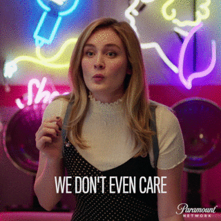 mad i don't care GIF by Heathers