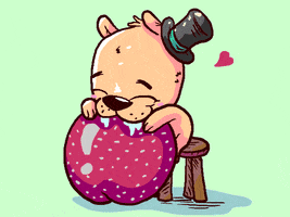 top hat cute bear GIF by Forrest Norris