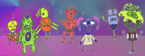 izzykayu gif monsters danceparty isabelkayumetzger GIF