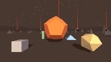 chiptune 3d rendering demoscene dodecahedron GIF